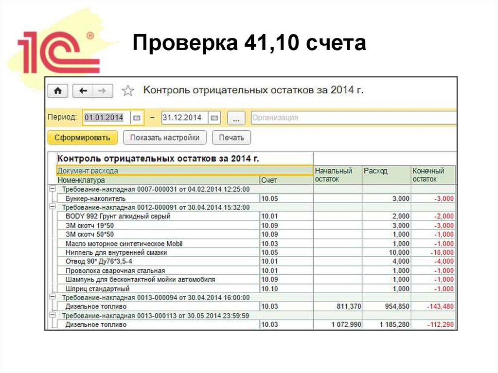 Проверка 41,10 счета