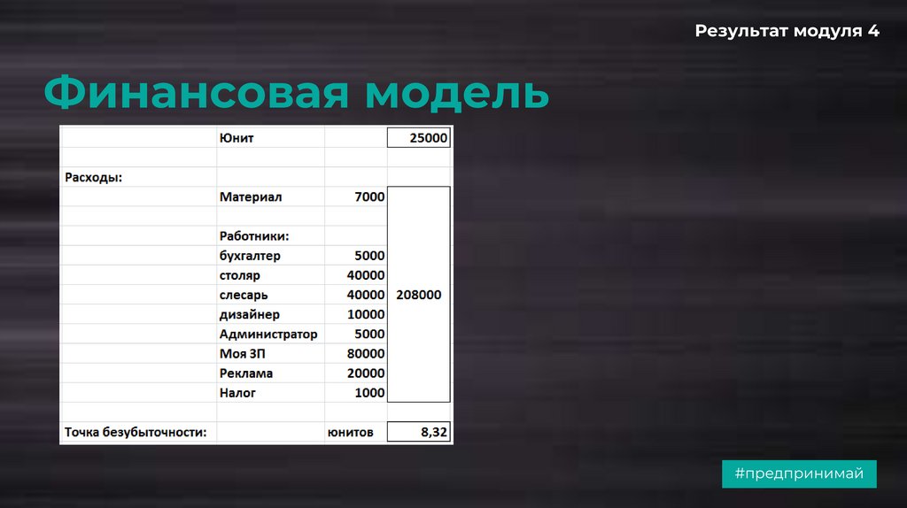 Финансовая модель