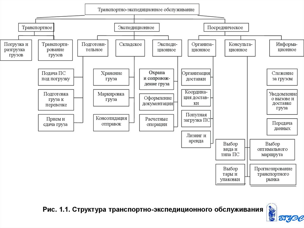 Структура транспортной компании схема