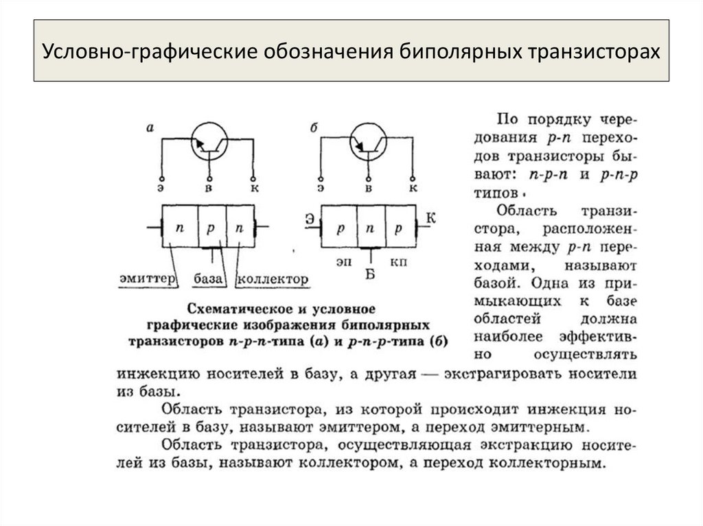 Транзистор обозначение на схеме гост обозначение