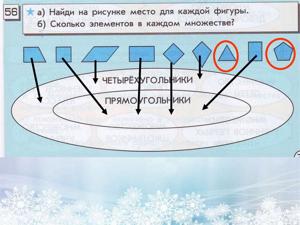 Найди на рисунке место для каждого предмета плавают летают