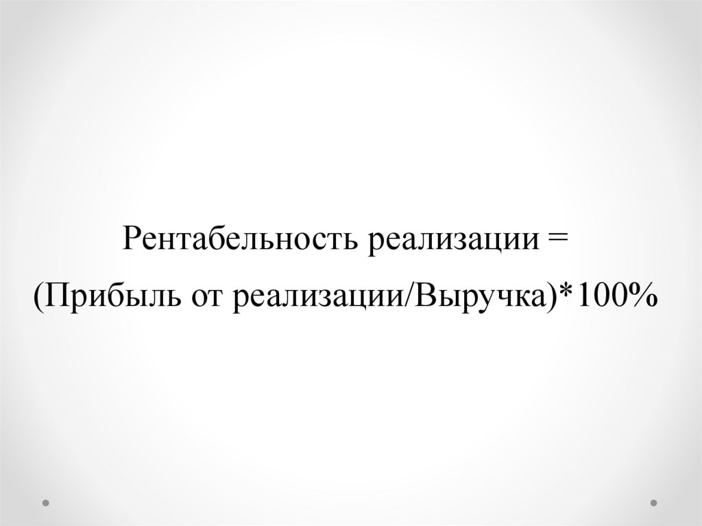 Рентабельность реализации = (Прибыль от реализации/Выручка)*100%