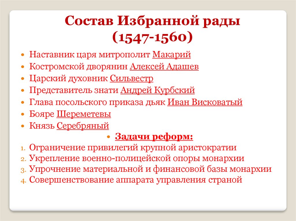 Цель создания избранной рады. Состав избранной рады. Избранная рада состав. Деятельность избранной рады. Представители избранной рады.