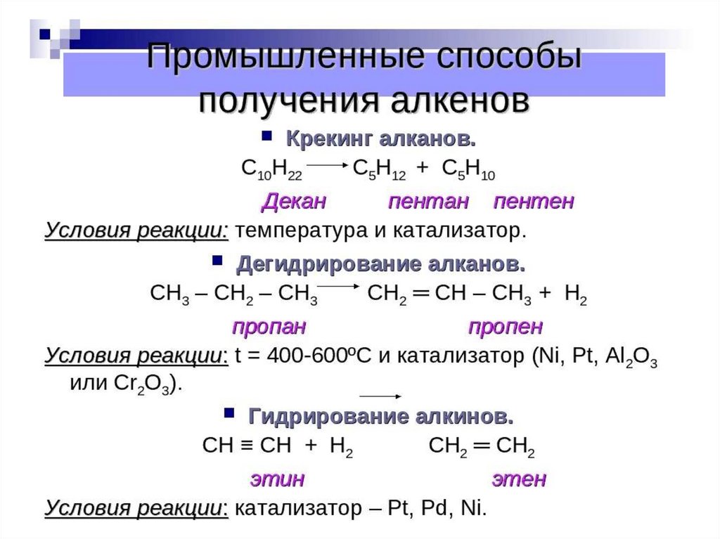 Реакциям гидрирования соответствуют процессы схемы которых этен полиэтилен