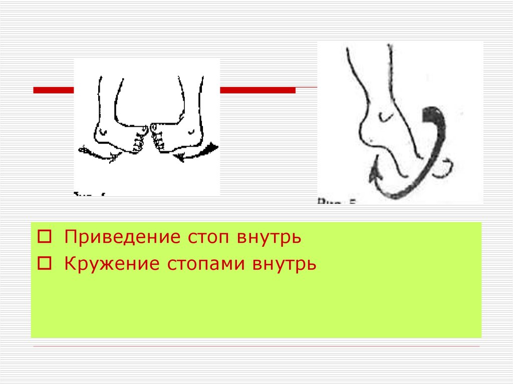 2 в 1 внутрь. Отведение стопы внутрь. Приведение стоп внутрь. Кружение стопами внутрь.