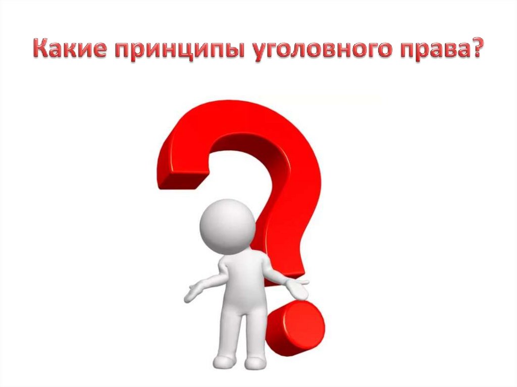 Какие принципы уголовного права?