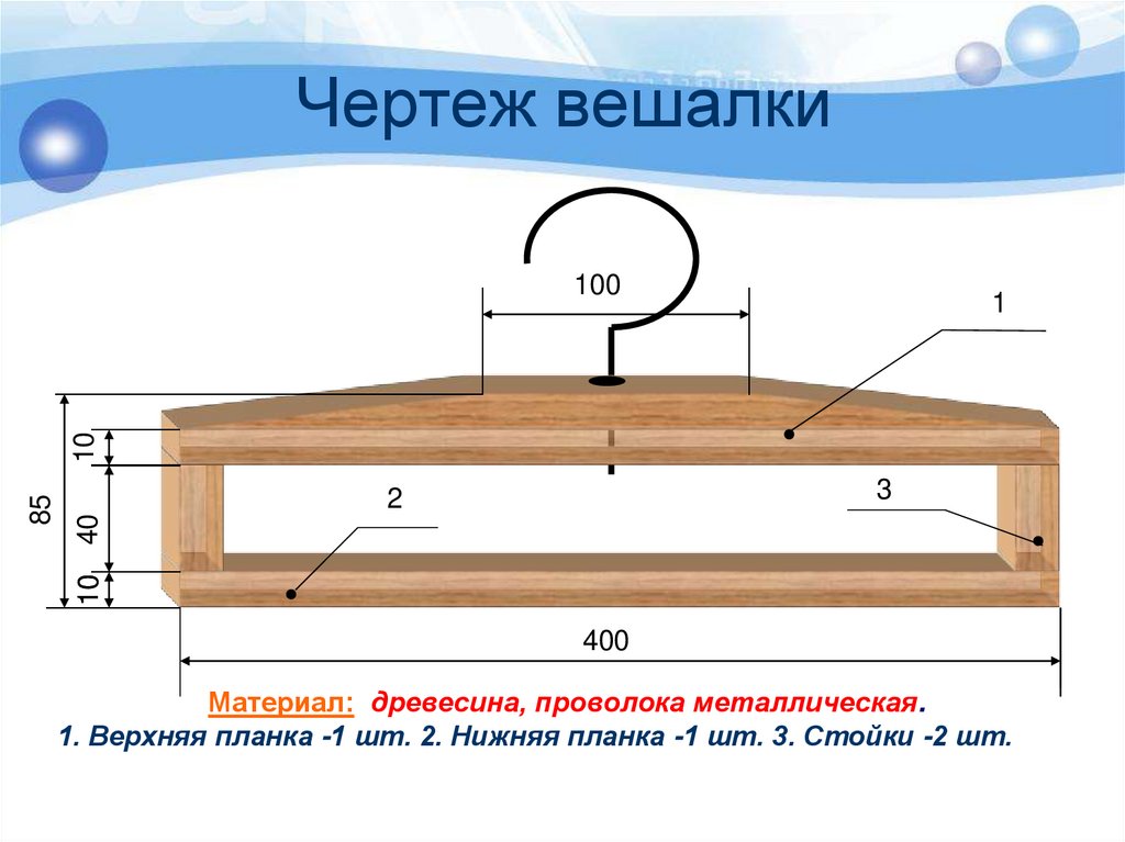 Технологическая карта настенной вешалки