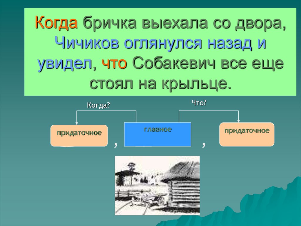 Когда бричка выехала со двора, Чичиков оглянулся назад и увидел, что Собакевич все еще стоял на крыльце.