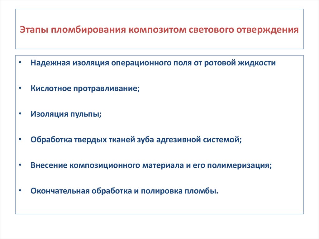 Временной этап. Этапы пломбирования композитами светового отверждения. Композитные материалы светового отверждения классификация. Композиционные материалы светового отверждения этапы пломбирования. Этапы постановки пломбы.