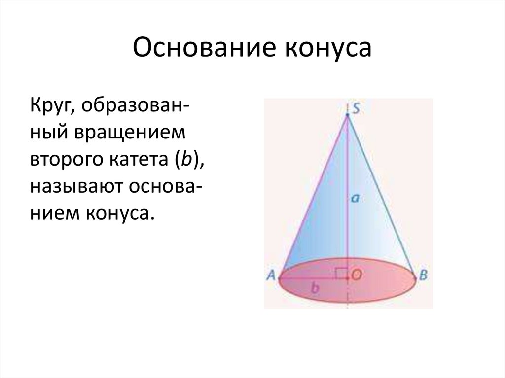 Конус, его элементы и виды конусов - online presentation