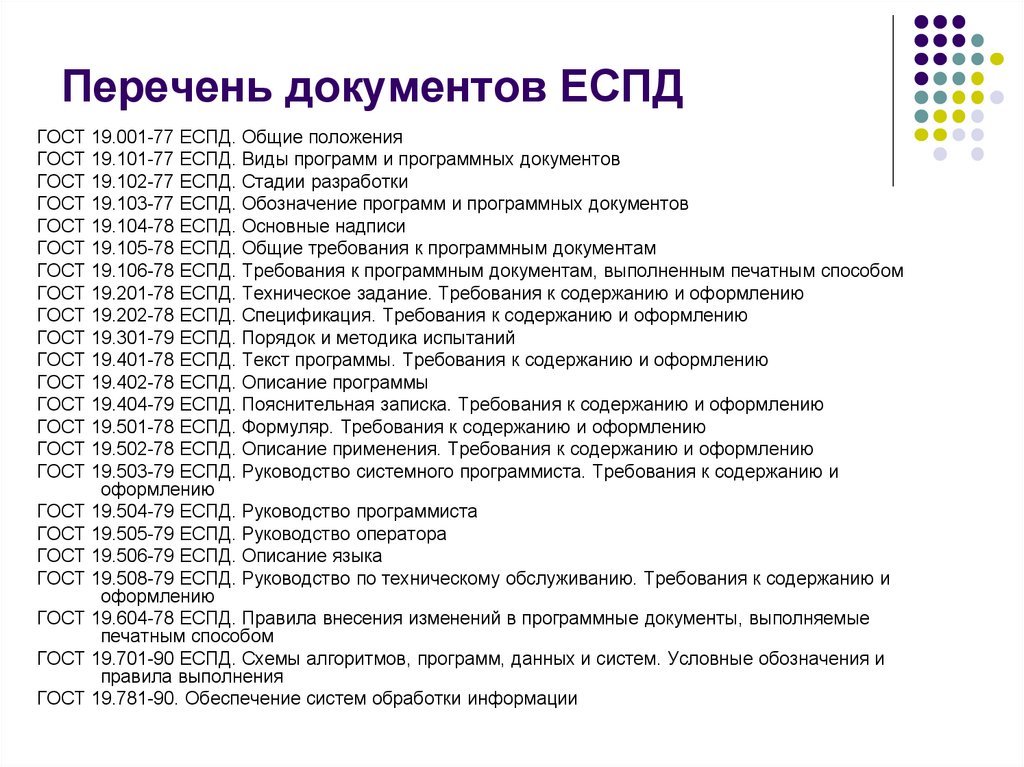 Гост 34 документы технического проекта