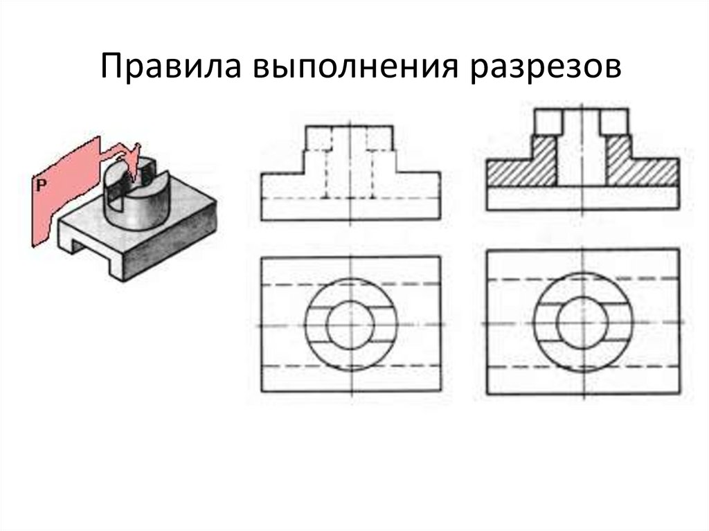 Разрез без. Правила выполнения разрезов. Простой разрез выполняется. Правила выполнения разрезов на чертежах. Задание на выполнение разреза.