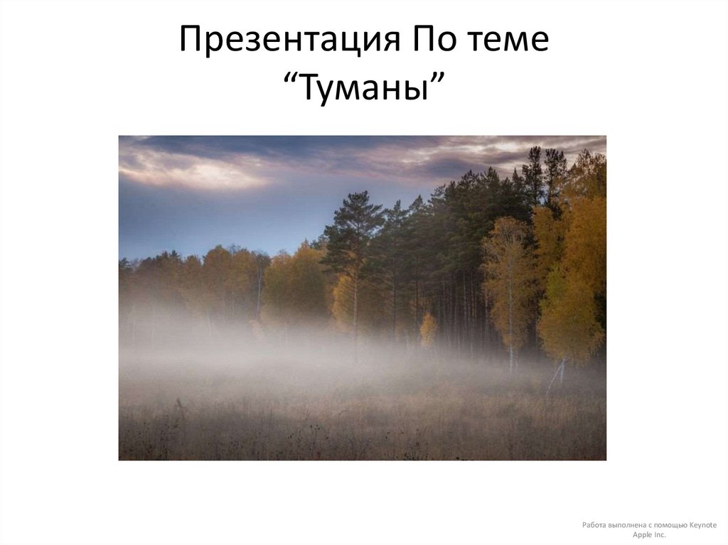 Почему появляется туман