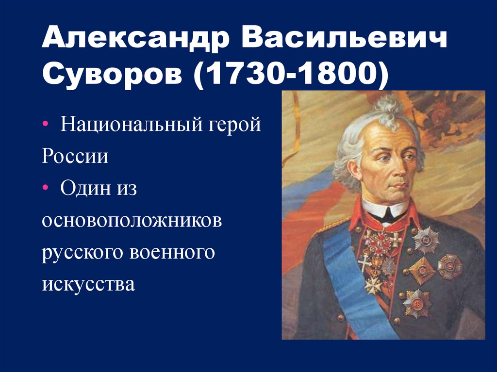 Презентация по истории суворов 8 класс