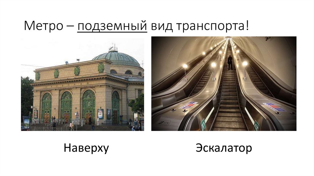 Метро – подземный вид транспорта!