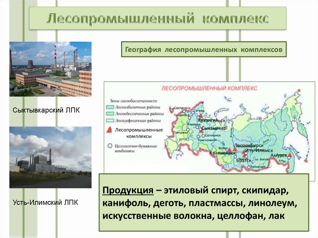 Размеры производства лесной промышленности