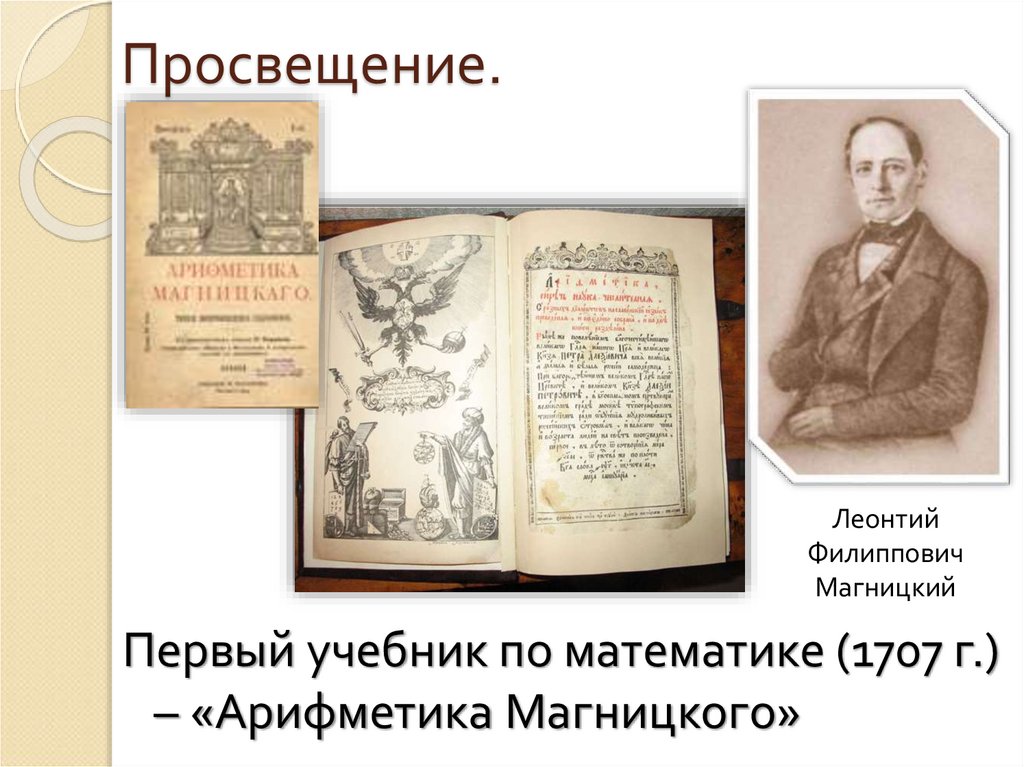 Авторы первых учебников. Магницкий Леонтий Филиппович арифметика. Леонтий Филиппович Магницкий арифметика учебник. Магницкий Леонтий Филиппович первый учебник. Первый учебник по математике.