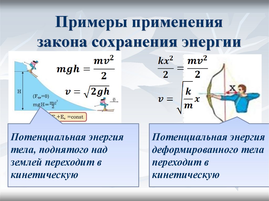 Презентация на тему закон сохранения энергии