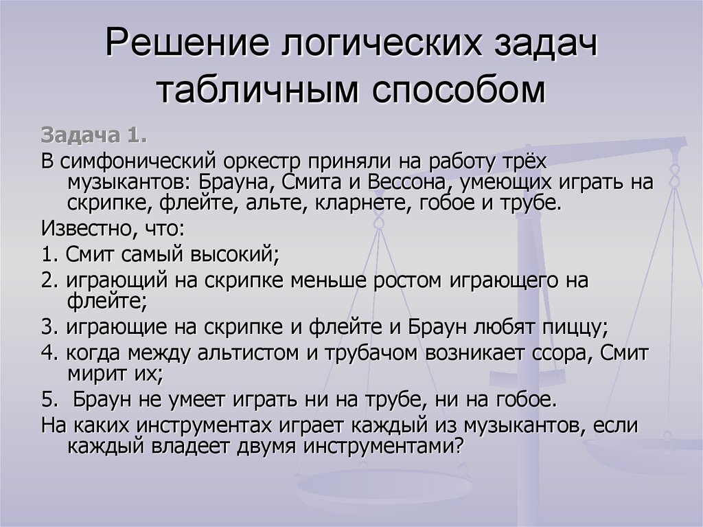 Логика метод рассуждений. Способы решения логических задач по информатике. Решение задач с помощью таблиц. Методы решения логических задач. Этапы решения логических задач.