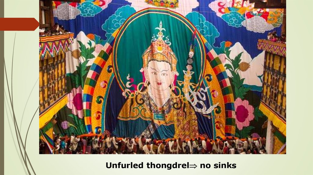 Unfurled thongdrel no sinks