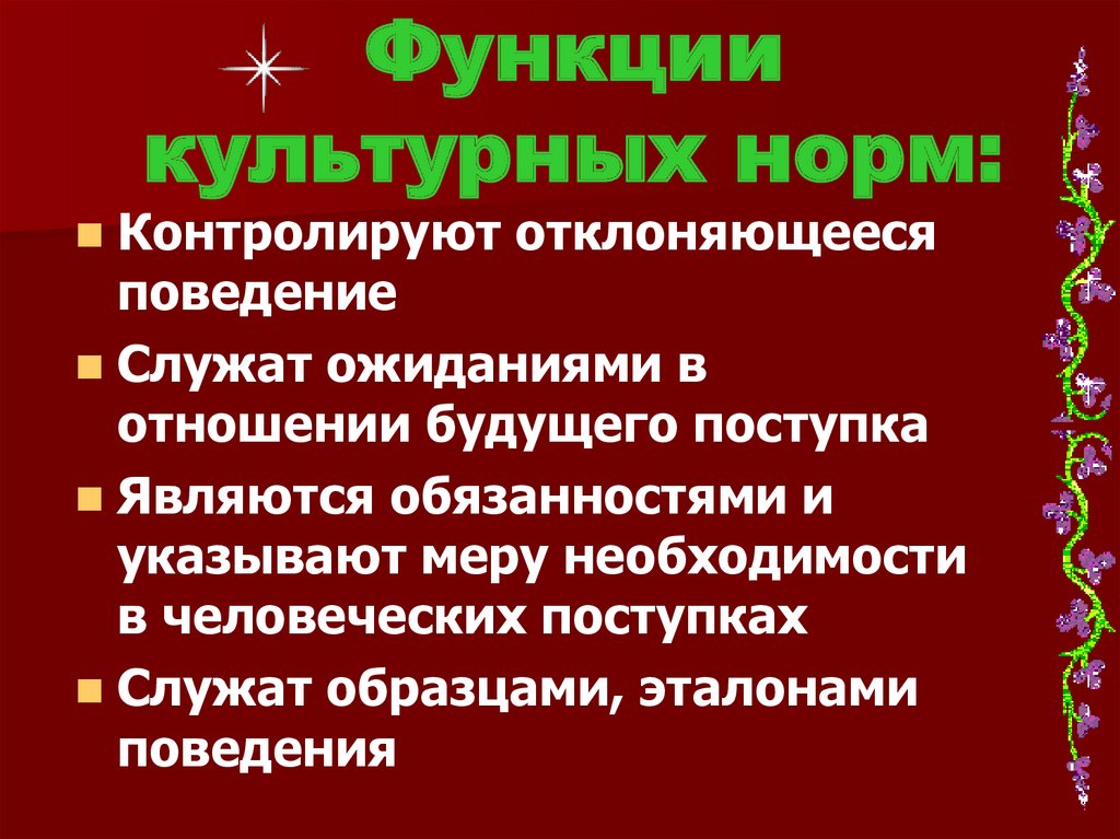 Культурные нормы человека