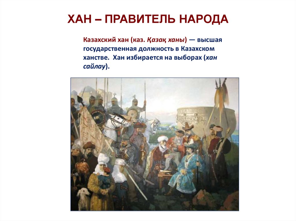 Презентация Ханы казахской земли. Правление хана Касыма в казахском ханстве. Хан это в истории в России кратко. Обращение князя к народу