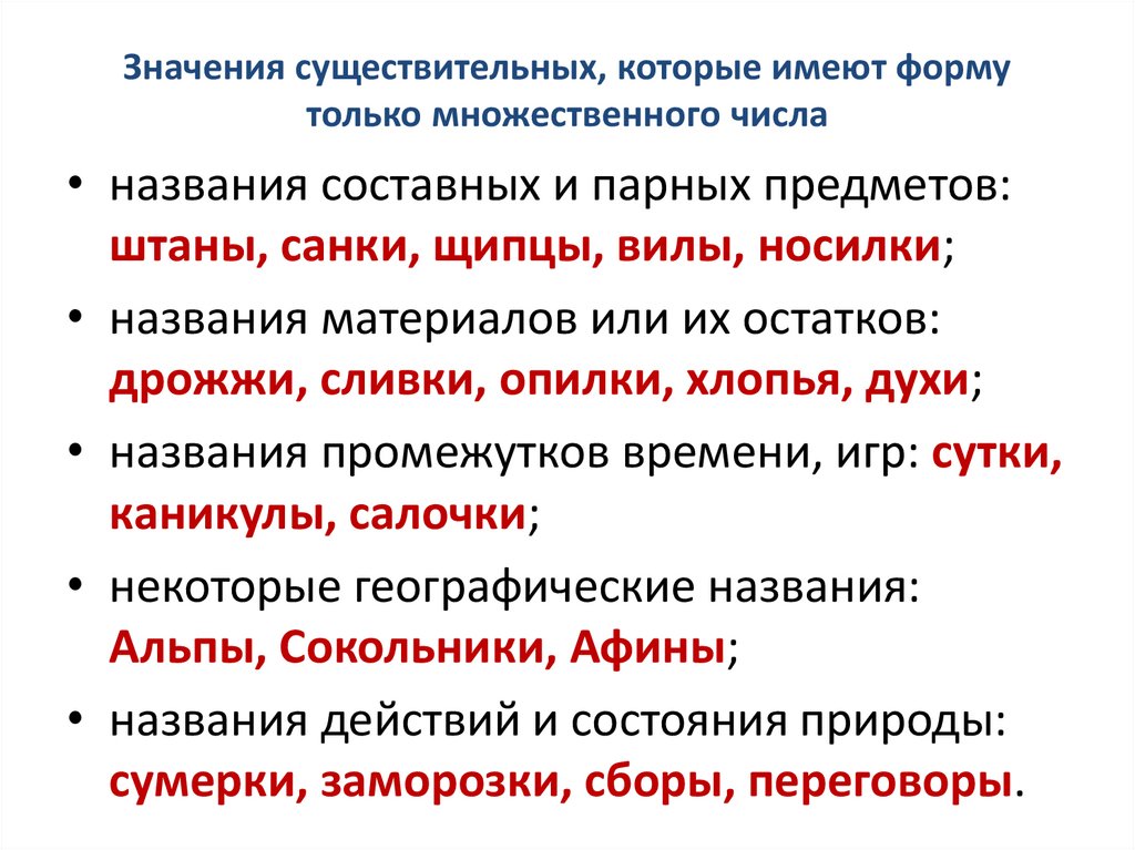 План конспект урока множественное число имен существительных 5 класс