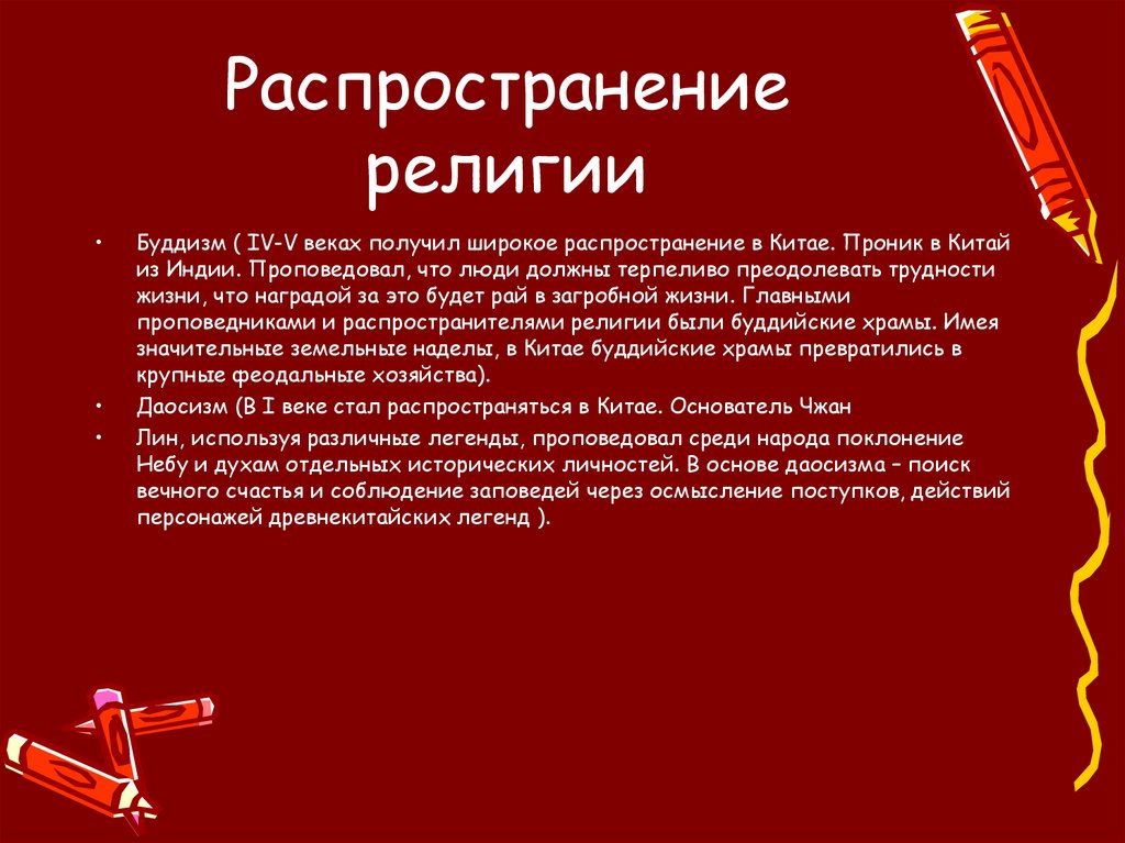 Распространение религии