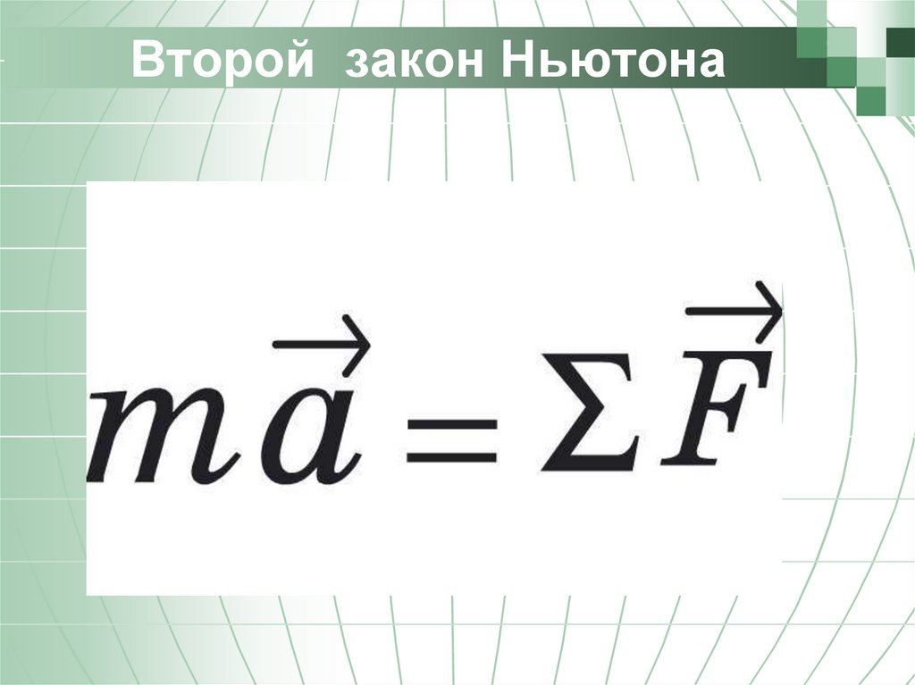 Закон 2 2 8. Второй закон Ньютона. Запись второго закона Ньютона. Математическая запись второго закона Ньютона. Уравнение второго закона Ньютона.