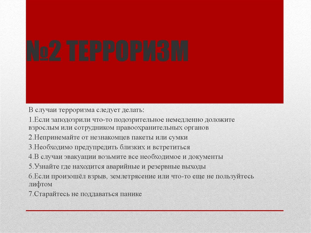 №2 ТЕРрОРИЗМ