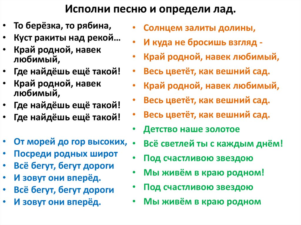 Урок музыки 2 класс два лада презентация