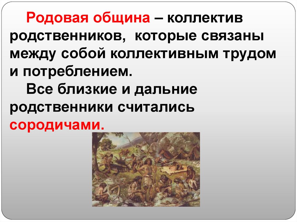 Коллективная община. Родовая община. Родовая община это коллектив родственников. Слово община. Характеристика родовой общины.