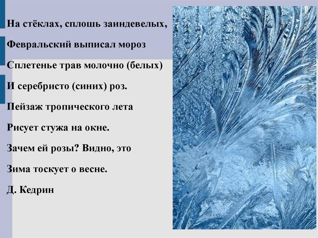 Стихи про мороз. На окнах сплошь заиндевелых февральский выписал Мороз. На окнах сплошь заиндевелых. Мороз на стекле стихи. Кедрин Мороз на стеклах.