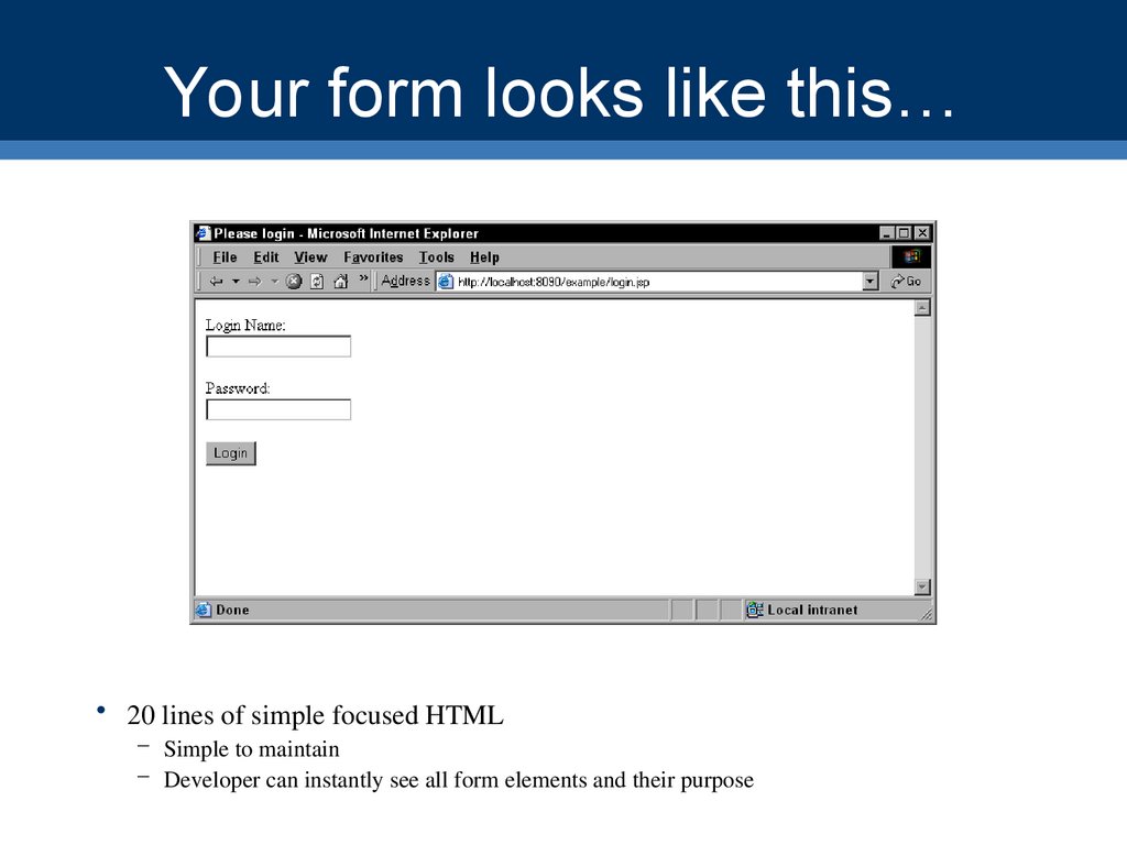Your form looks like this…