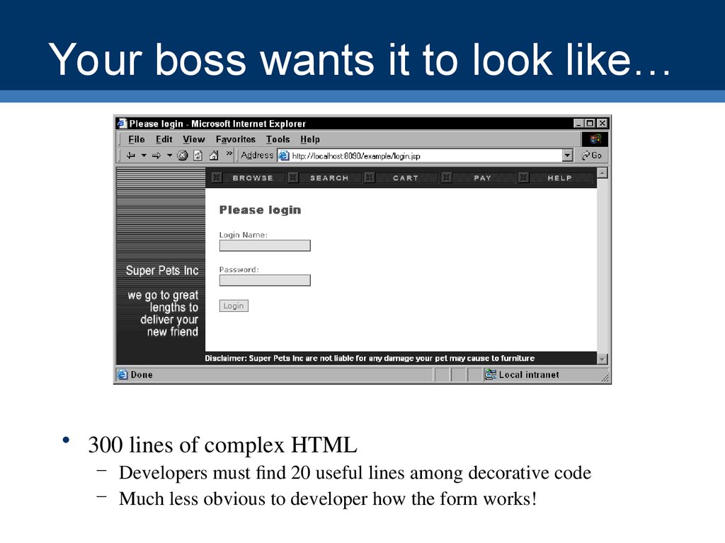 Your boss wants it to look like…