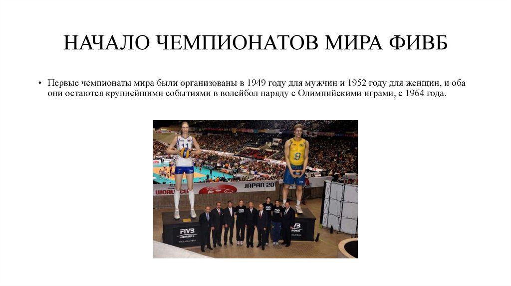 НАЧАЛО ЧЕМПИОНАТОВ МИРА ФИвБ