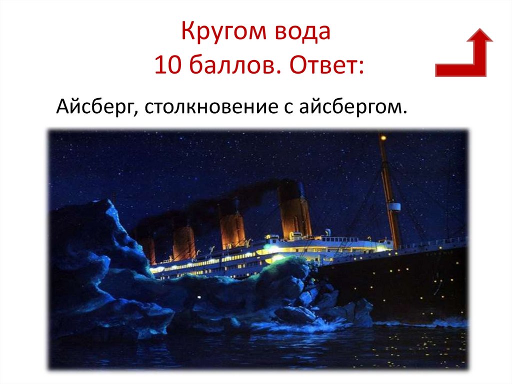 Кругом вода 10 баллов. Ответ: