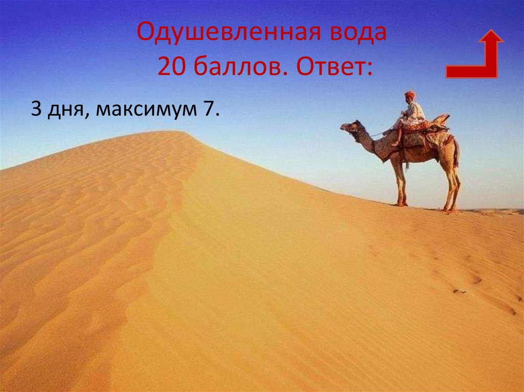 Одушевленная вода 20 баллов. Ответ: