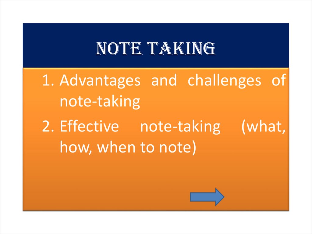 Note taking