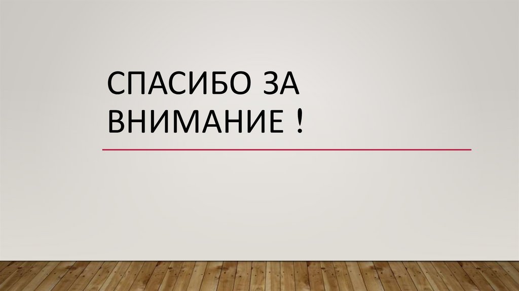 Спасибо за внимание !