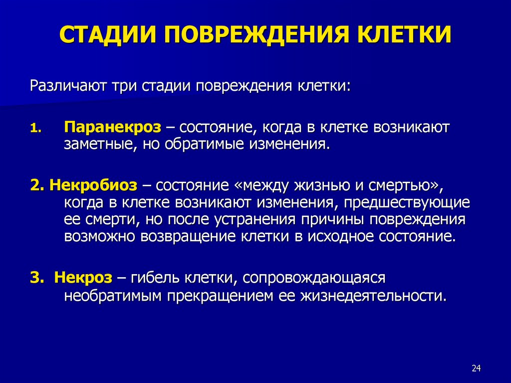 Презентация по патологии на тему повреждения