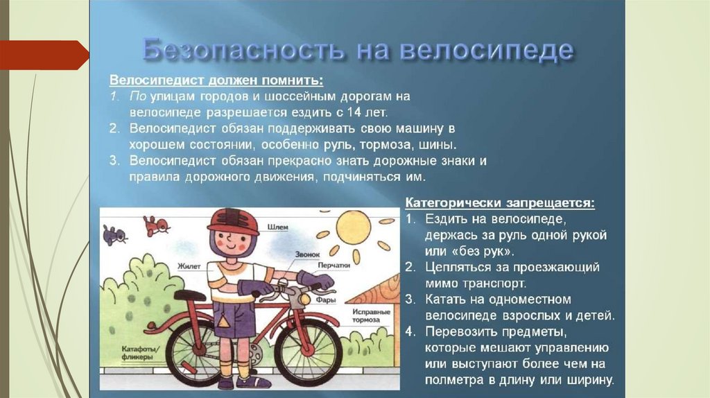 Презентация для детей велосипед