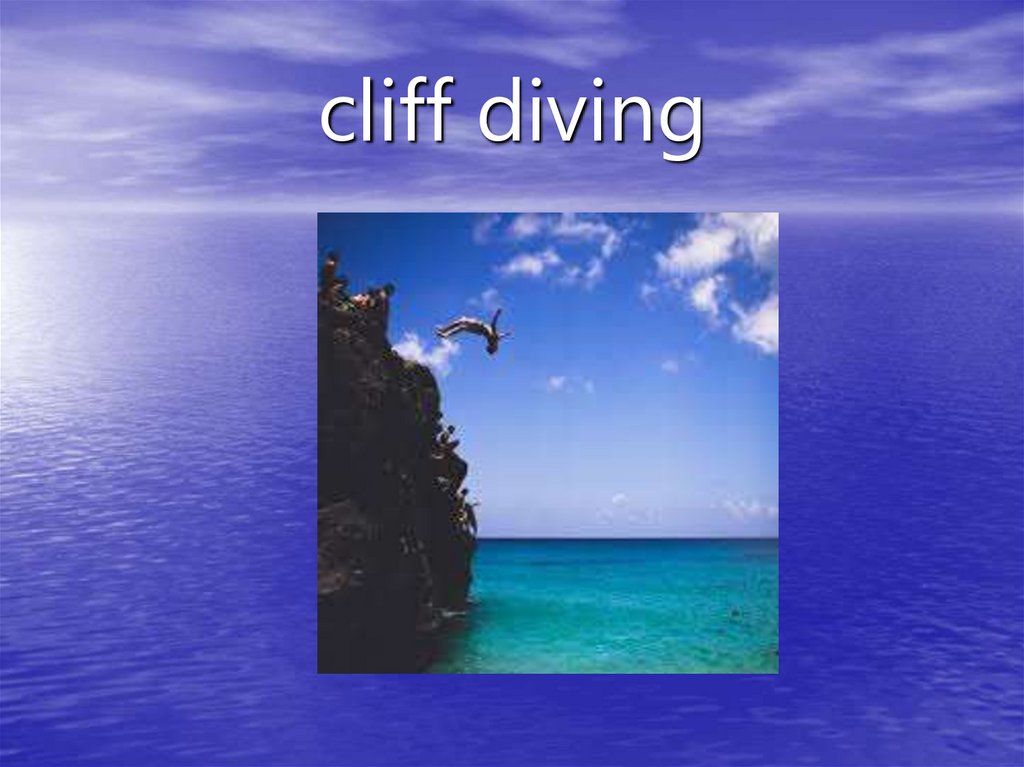 cliff diving