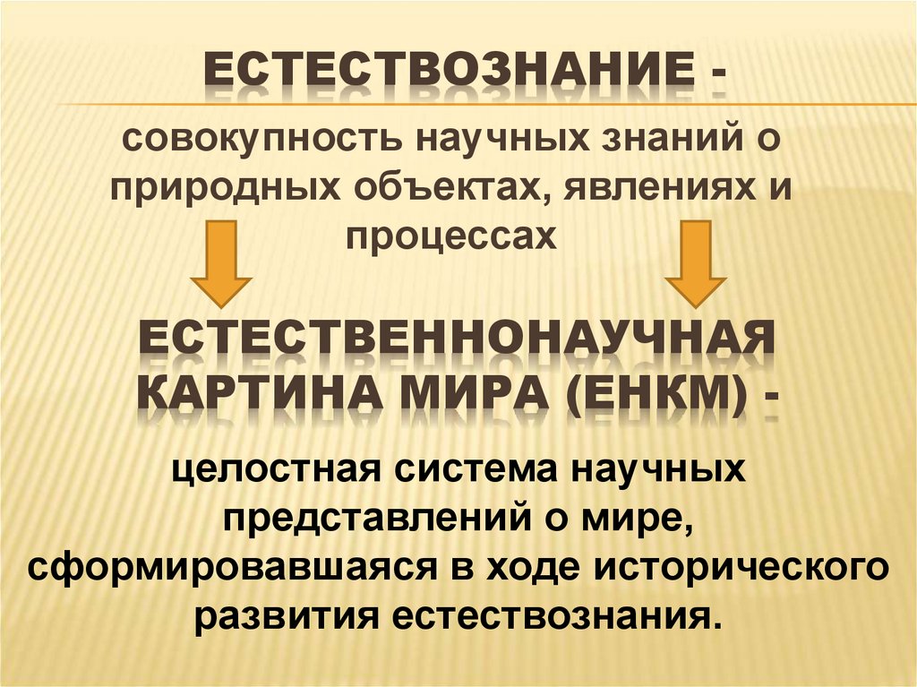 Предмет и структура естествознания презентация