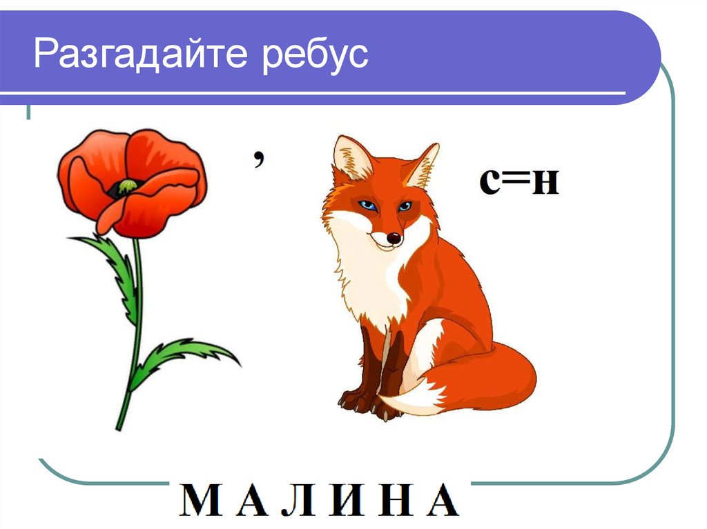 Слоги слова малина