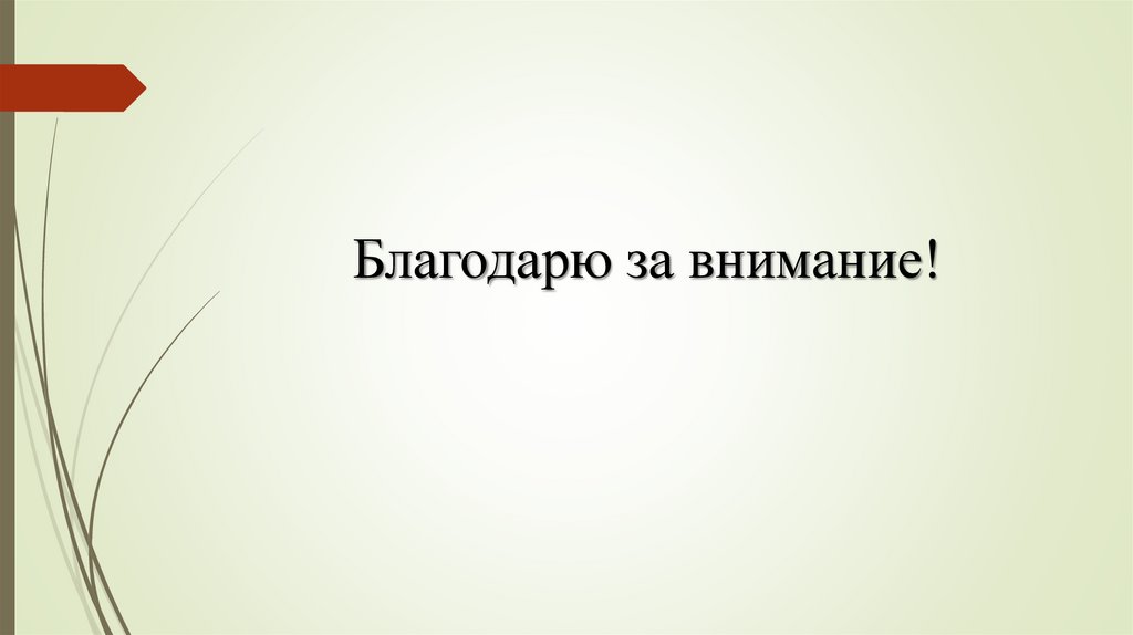 Благодарю за внимание!