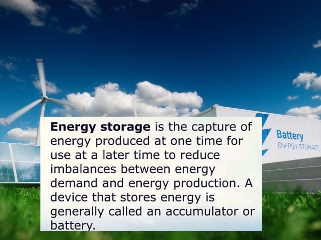 intelligent energy storage essay