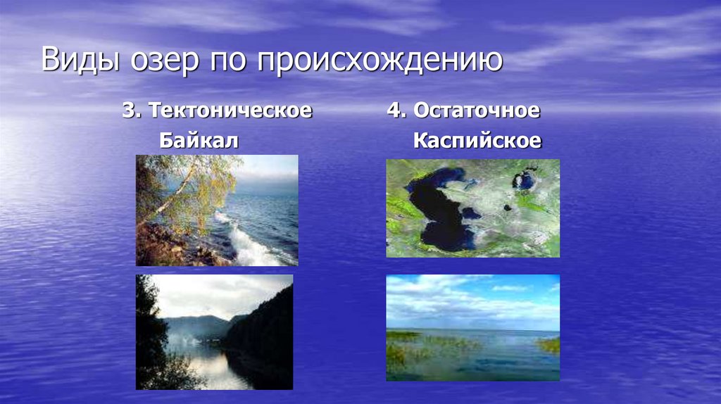 Виды озер. Байкал это остаточное?. Каспийское озеро Тип движения воды. Типы озёр остаточные картинки.