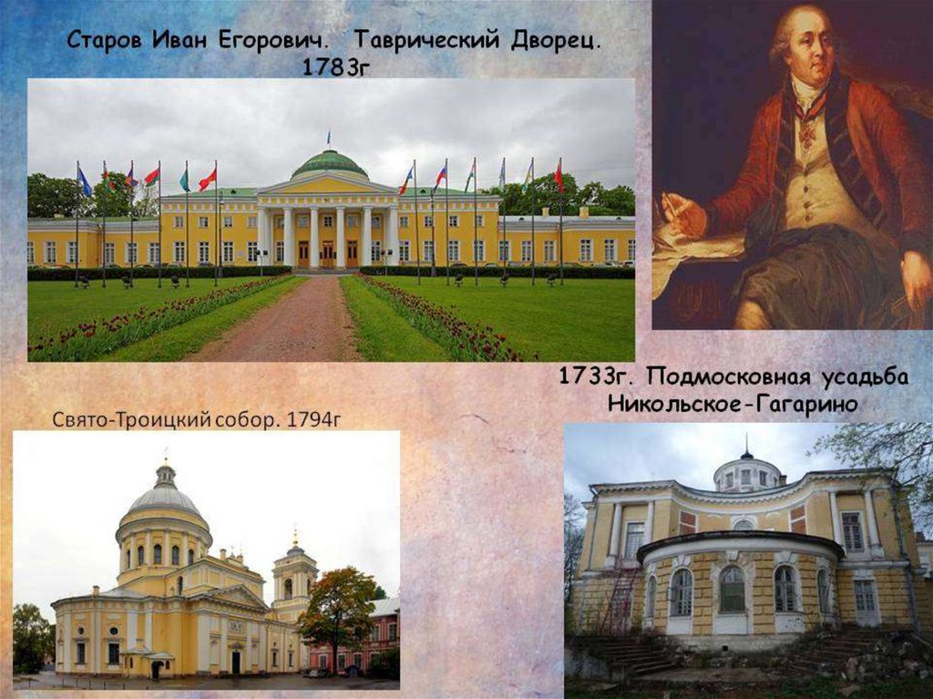 Старов архитектура. Таврический дворец в Петербурге Архитектор и е Старов. Старов Архитектор 18 века.