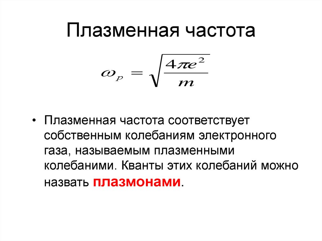 Плазмоны - презентация онлайн